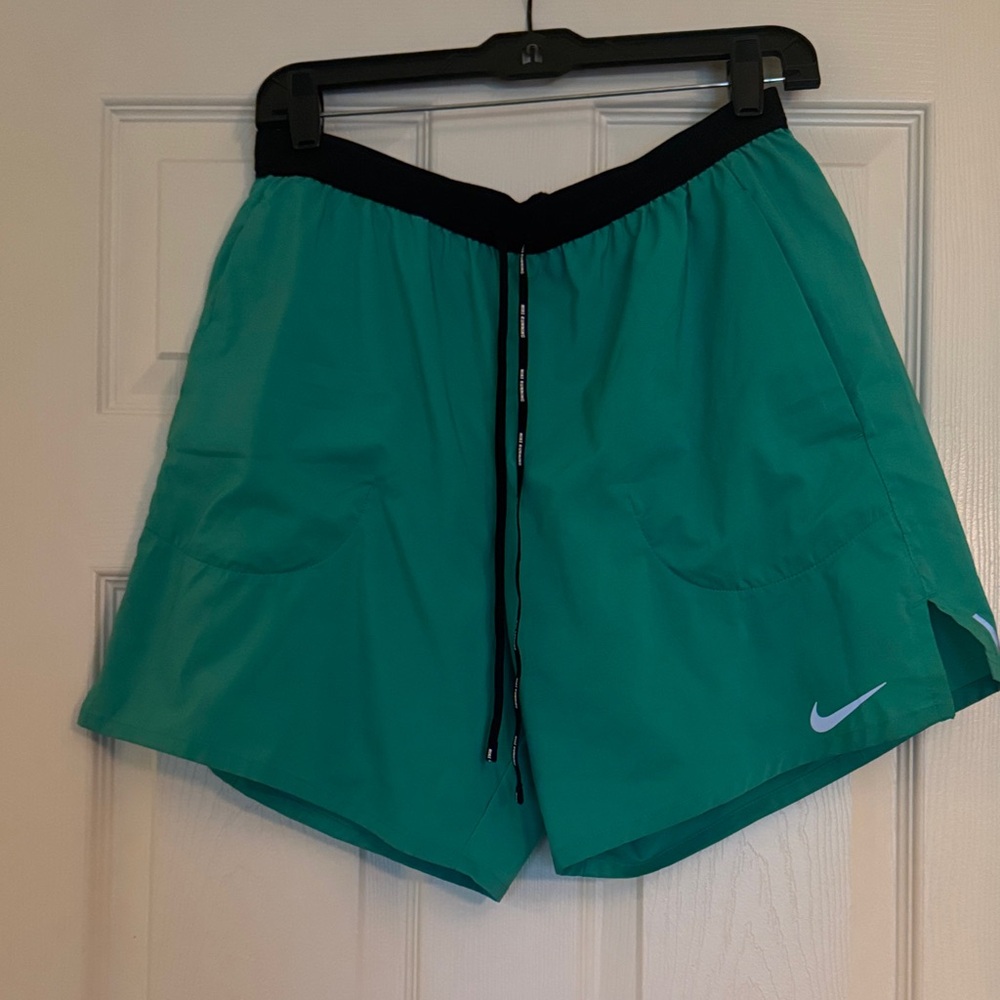 Nike Men’s Teal Green Athletic Shorts with Black Waistband